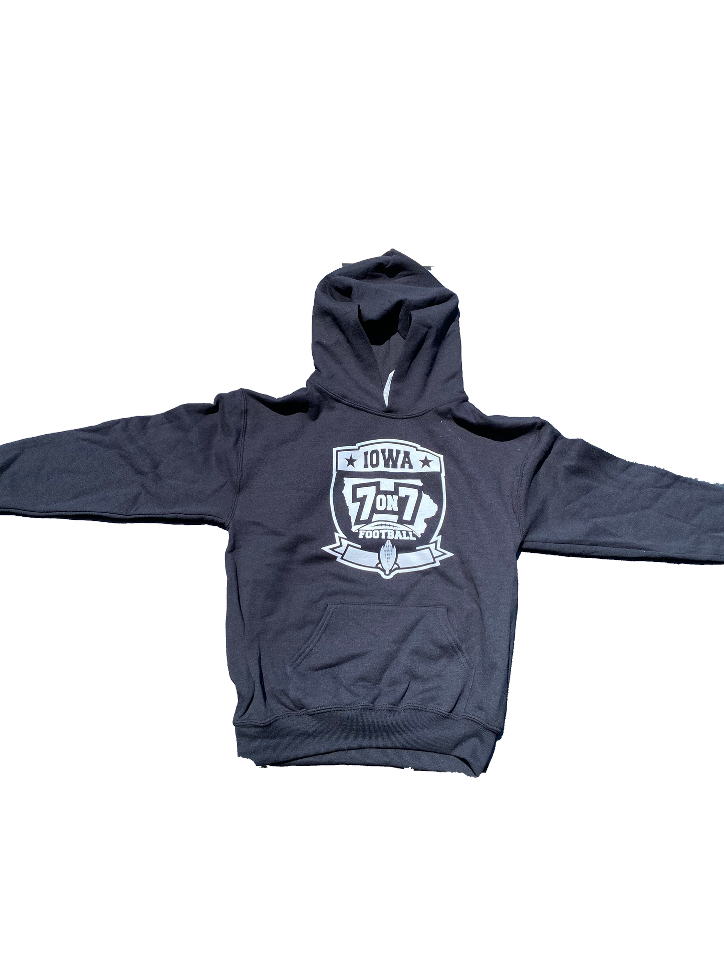 7v7 Logo Cotton Black Sweatshirt