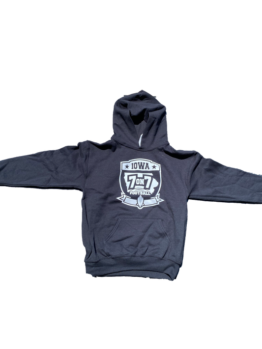 7v7 Logo Cotton Black Sweatshirt