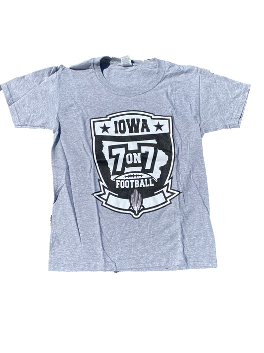 7v7 Logo Cotton Grey T-Shirt