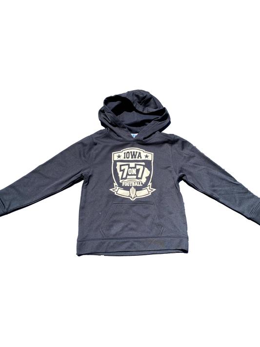 7v7 Logo Poly Black Sweatshirt