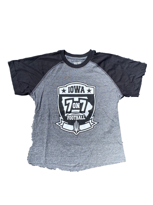 7v7 Logo Poly Grey/Black T-Shirt