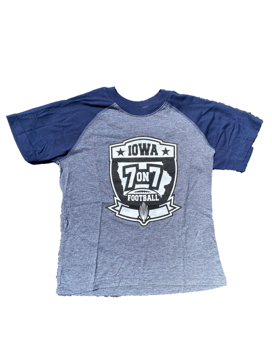 7v7 Logo Poly Grey/Dark Blue T-Shirt