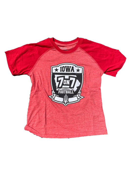 7v7 Logo Poly Red/Red T-Shirt