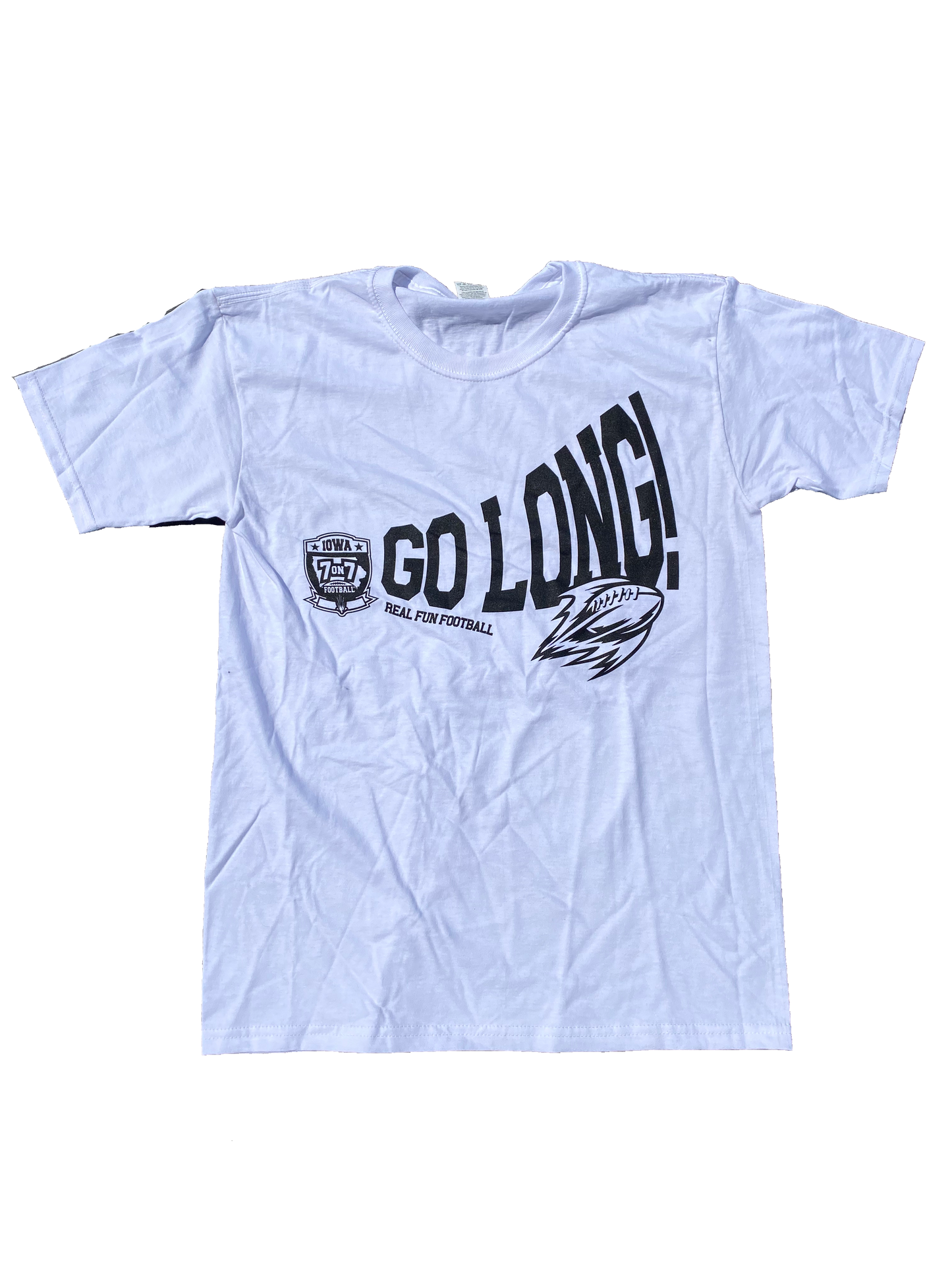 7v7 Go Long Cotton White T-Shirt