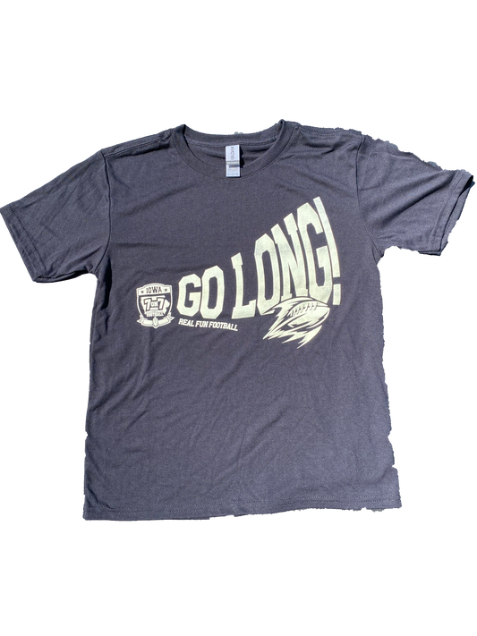 7v7 Go Long Poly Black T-Shirt